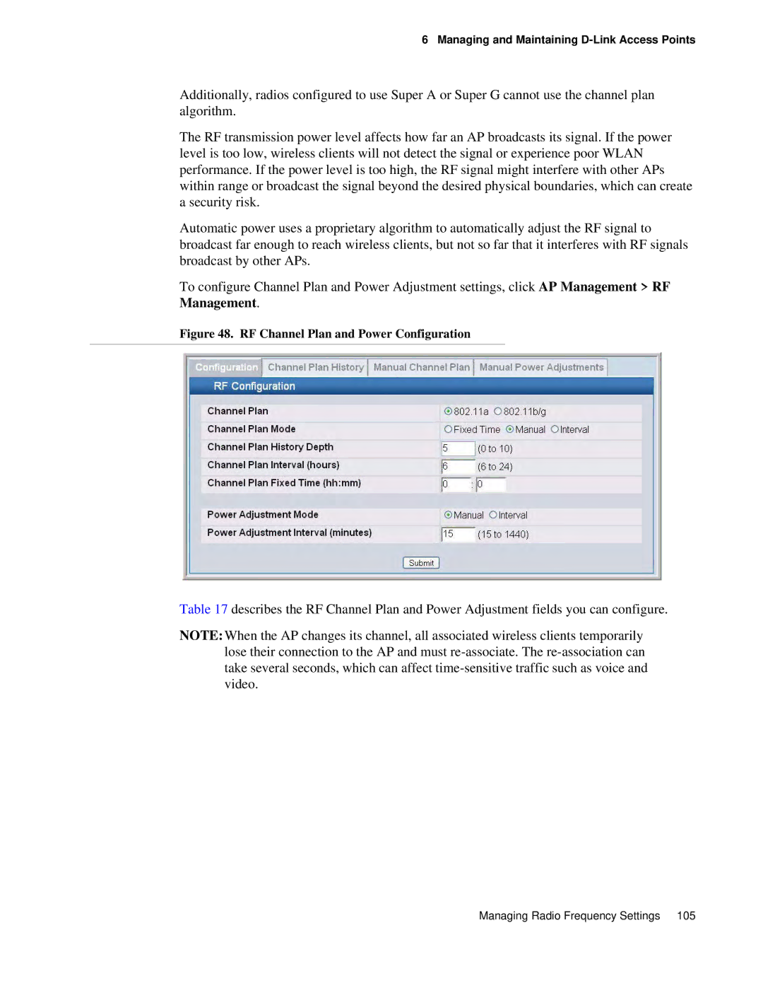 D-Link DWS 3000 user manual RF Channel Plan and Power Configuration 