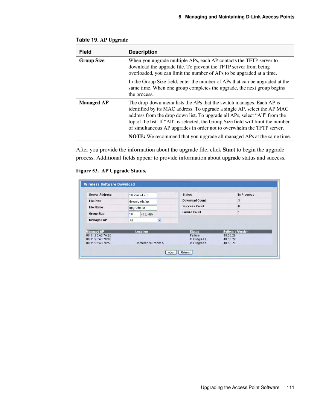 D-Link DWS 3000 user manual Group Size, Managed AP 