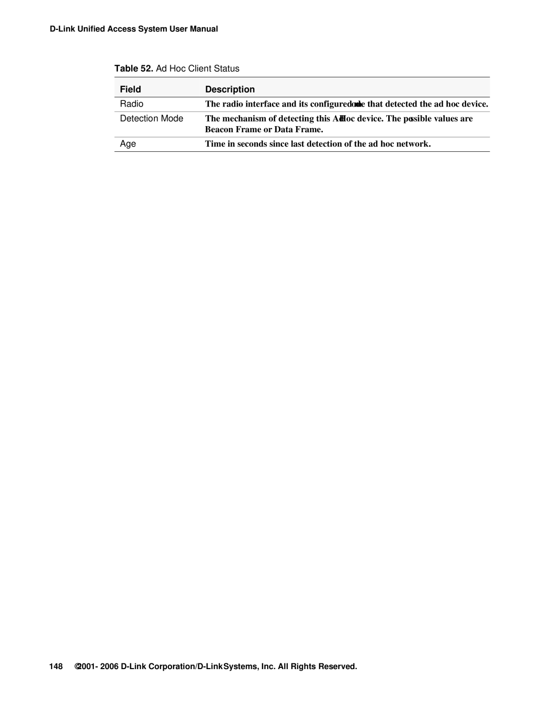 D-Link DWS 3000 user manual Radio, Detection Mode 