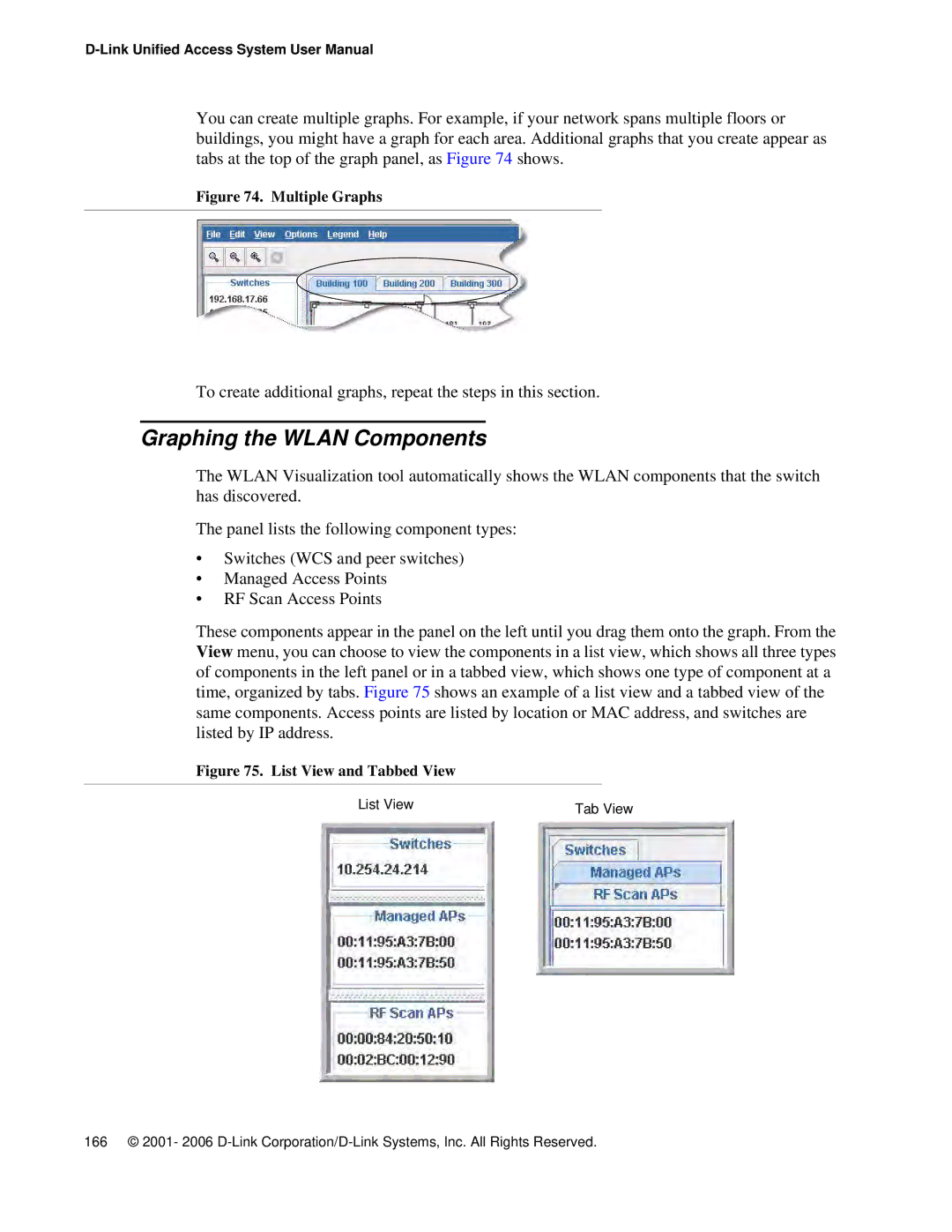 D-Link DWS 3000 user manual Graphing the Wlan Components, Multiple Graphs 