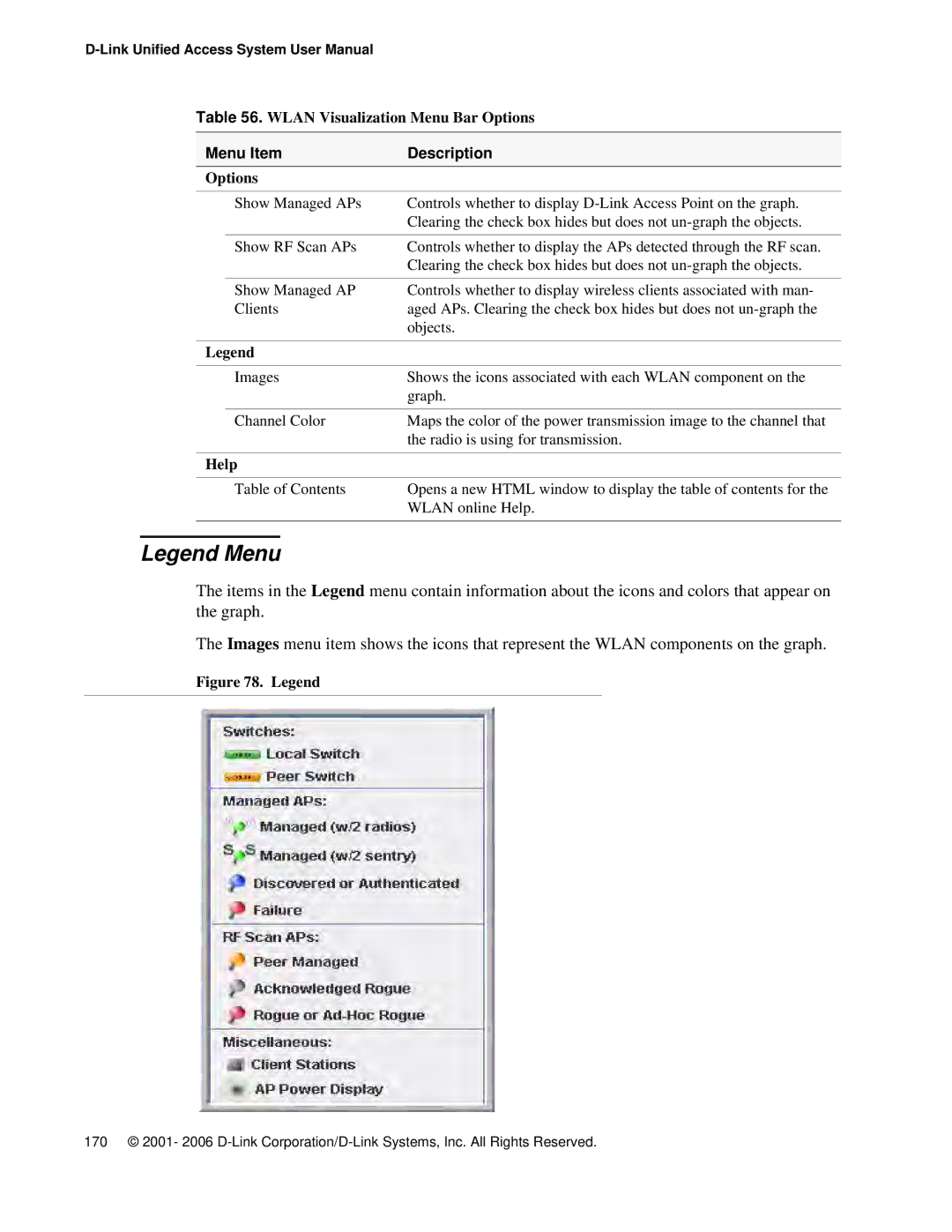 D-Link DWS 3000 user manual Options, Help 