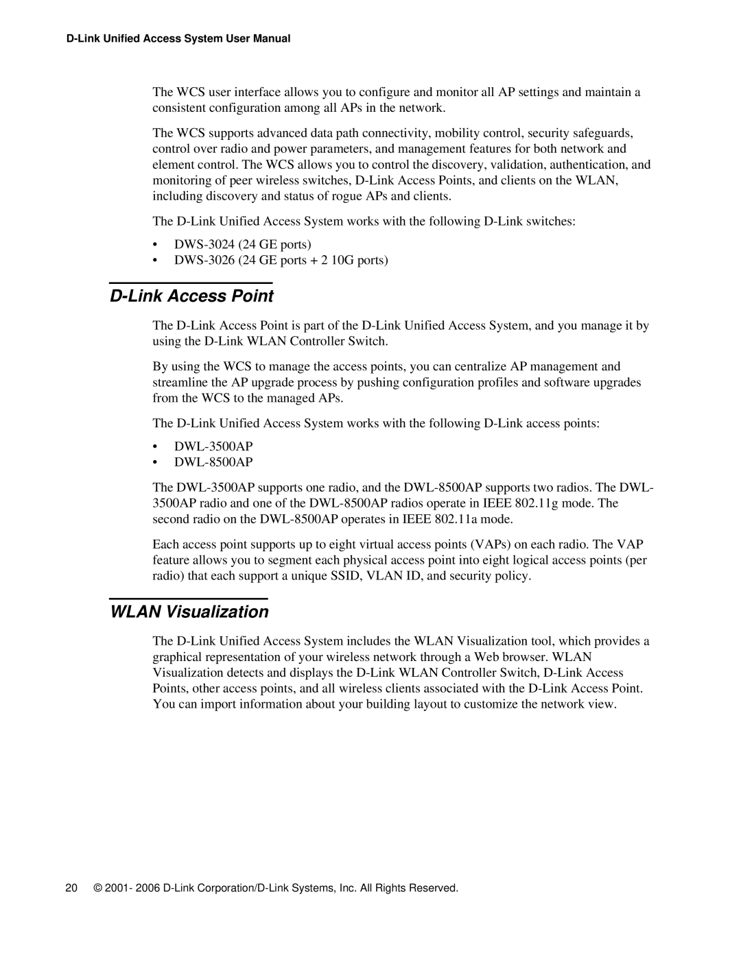 D-Link DWS 3000 user manual Link Access Point, Wlan Visualization 