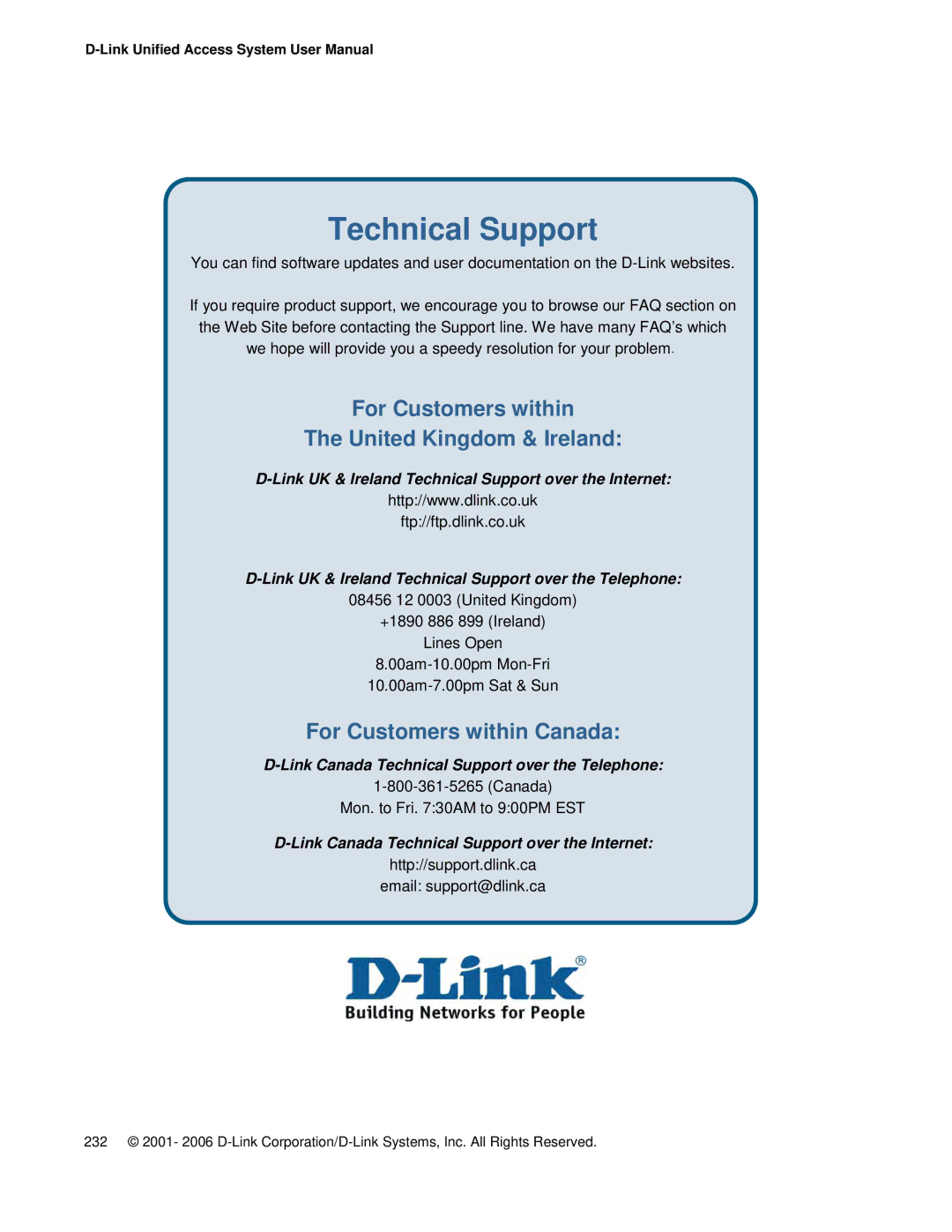 D-Link DWS 3000 user manual Technical Support 