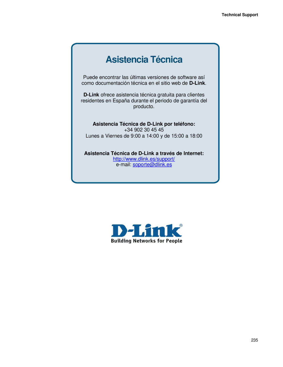 D-Link DWS 3000 user manual Asistencia Técnica 