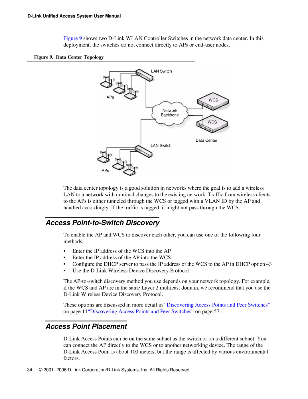 D-Link DWS 3000 user manual Access Point-to-Switch Discovery, Access Point Placement 