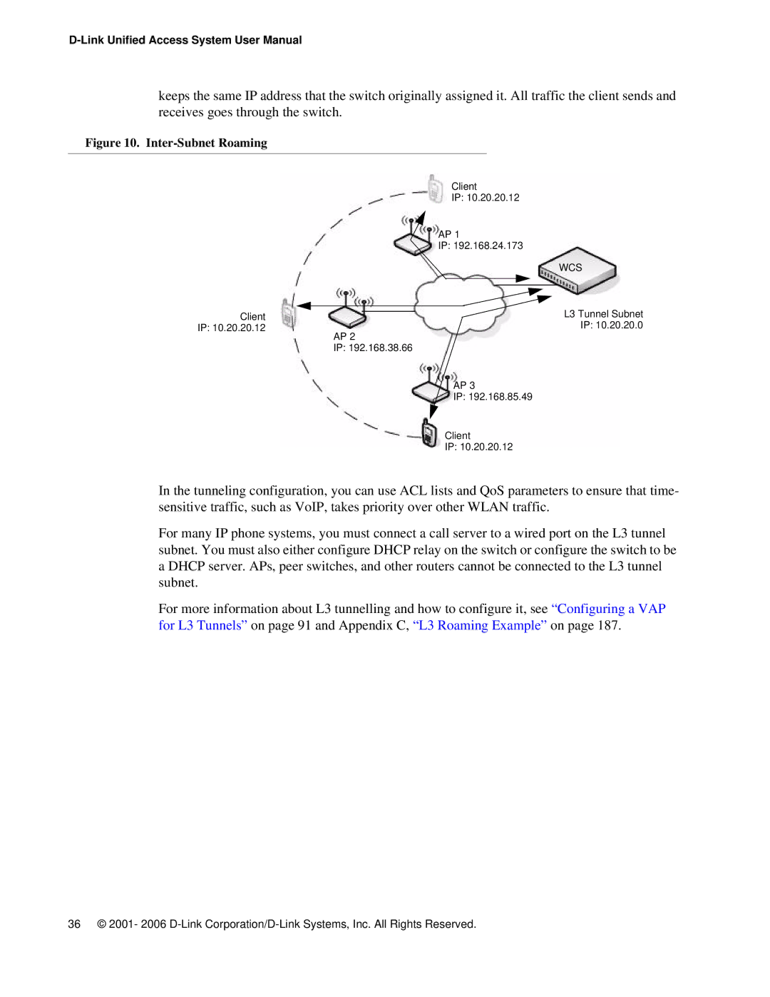 D-Link DWS 3000 user manual Inter-Subnet Roaming 