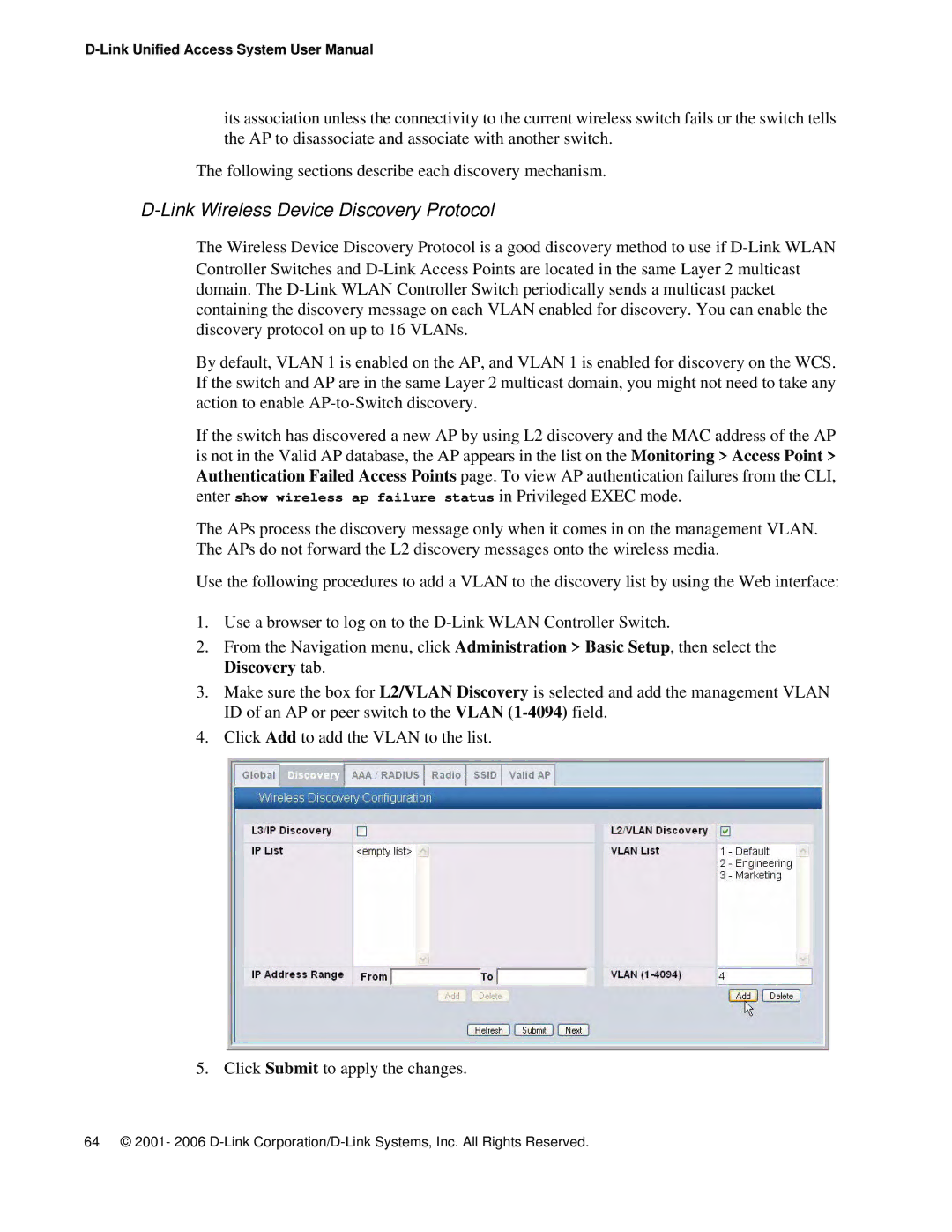 D-Link DWS 3000 user manual Link Wireless Device Discovery Protocol 