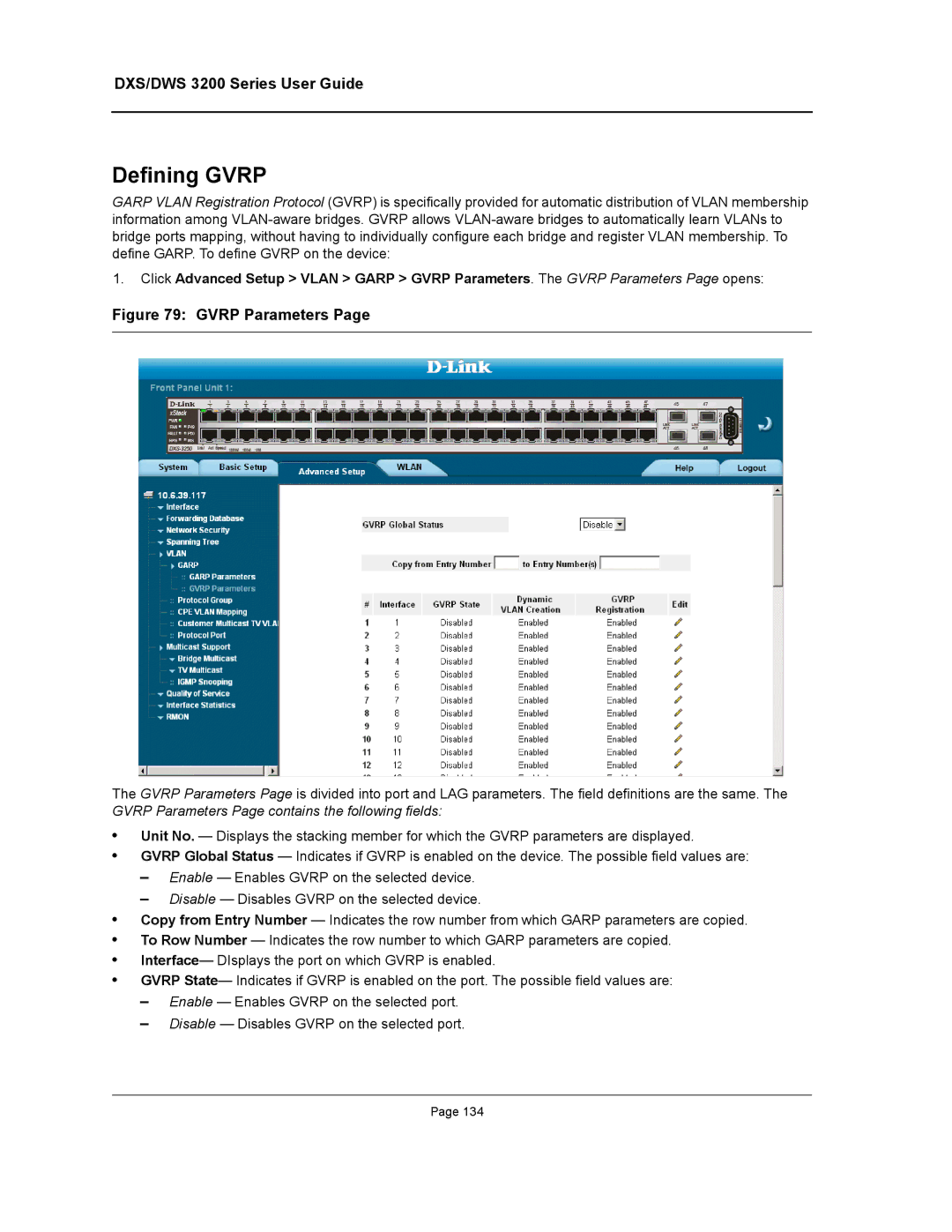 D-Link DWS/DXS-3200 manual Defining Gvrp, Gvrp Parameters 