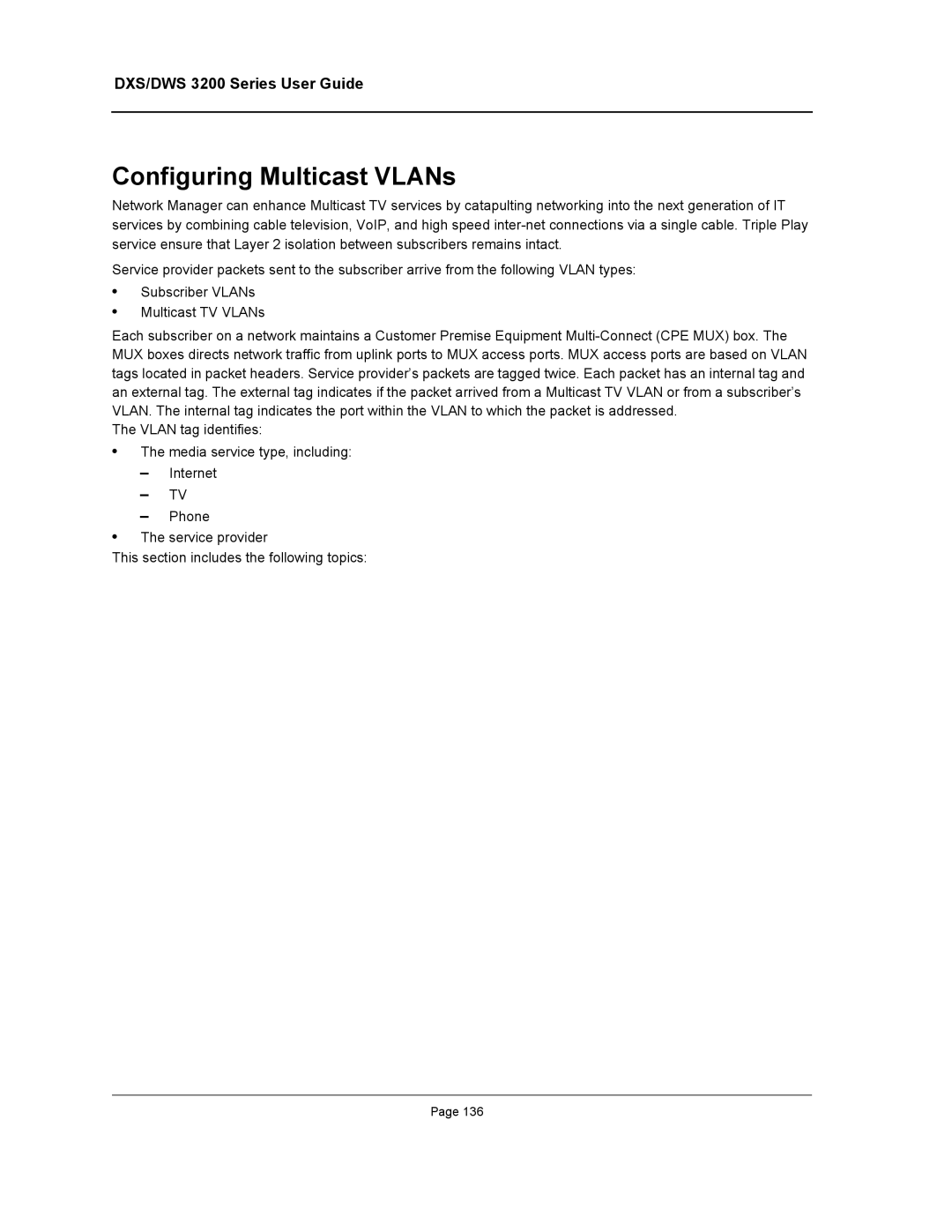 D-Link DWS/DXS-3200 manual Configuring Multicast VLANs 