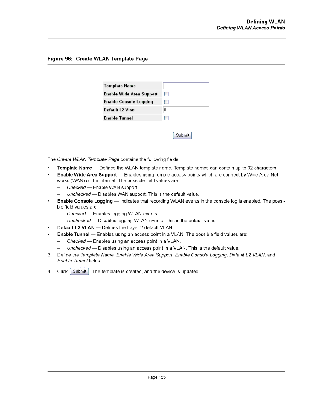 D-Link DWS/DXS-3200 manual Create Wlan Template 