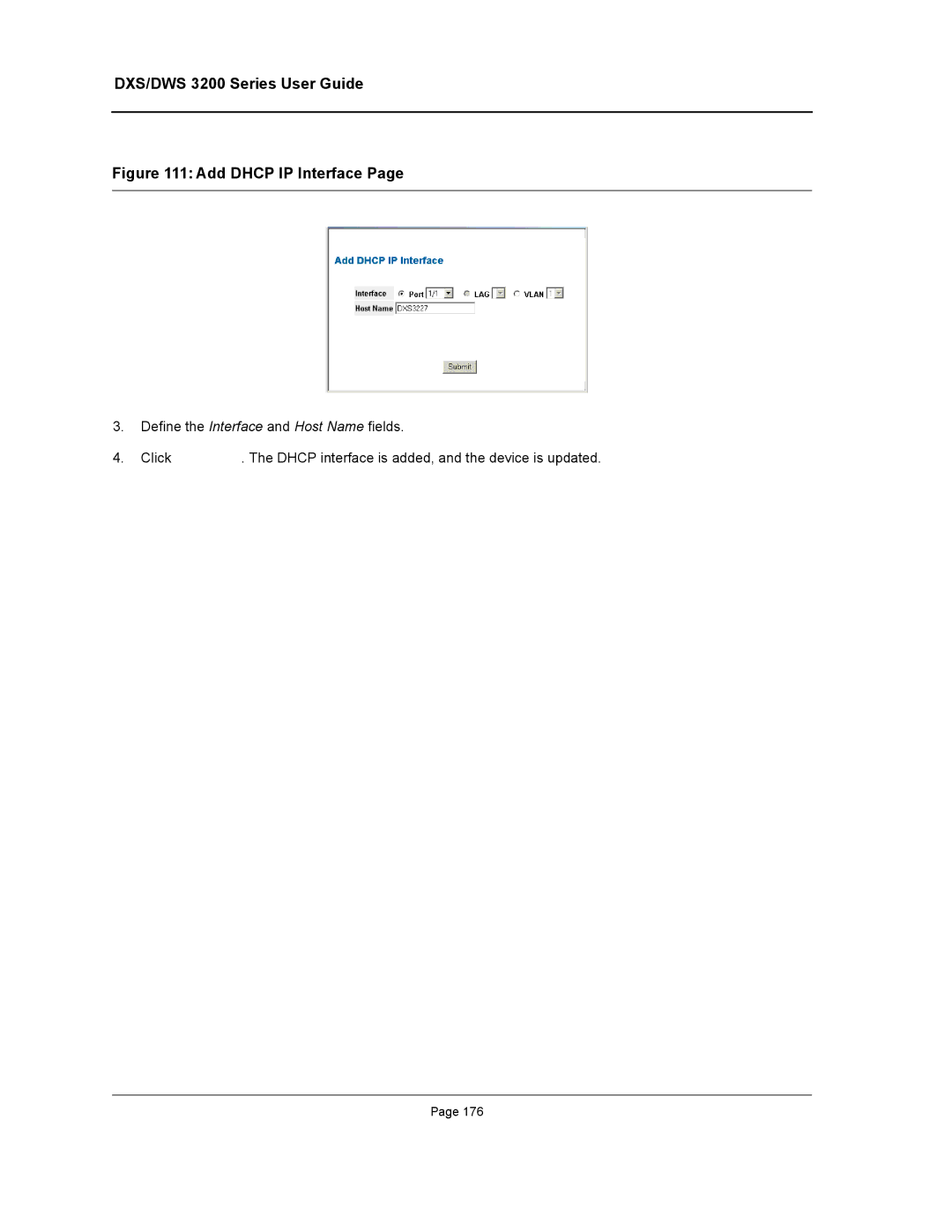 D-Link DWS/DXS-3200 manual Add Dhcp IP Interface 