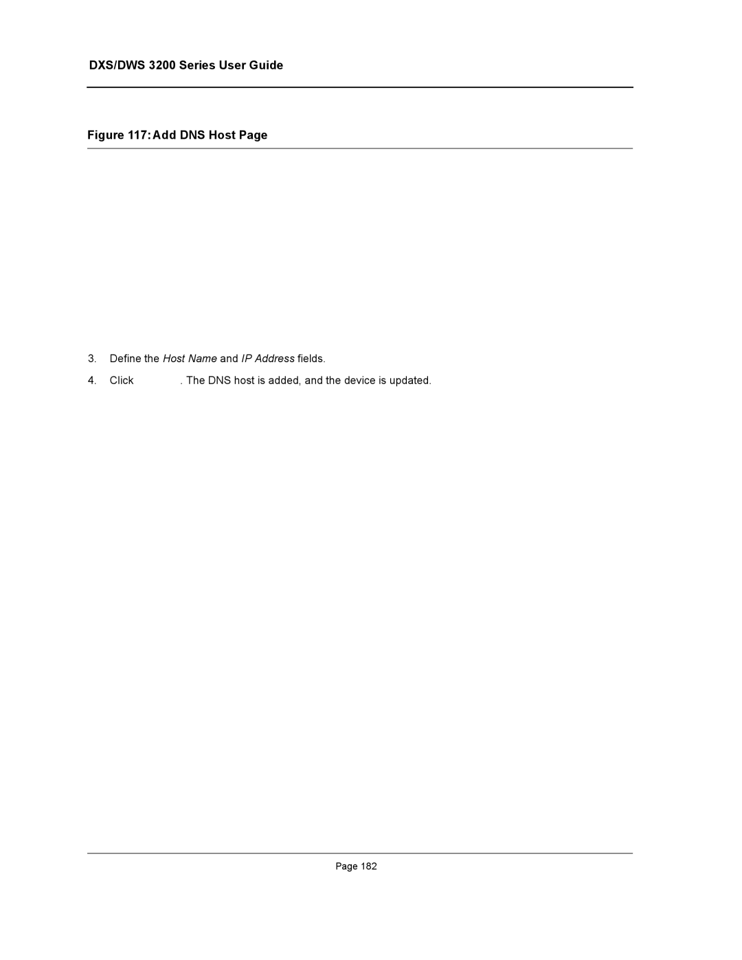 D-Link DWS/DXS-3200 manual Add DNS Host 