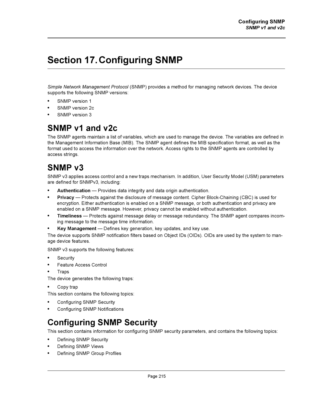 D-Link DWS/DXS-3200 manual Snmp v1 and v2c, Configuring Snmp Security 