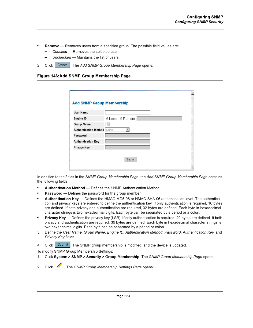 D-Link DWS/DXS-3200 manual Click . The Add Snmp Group Membership Page opens 