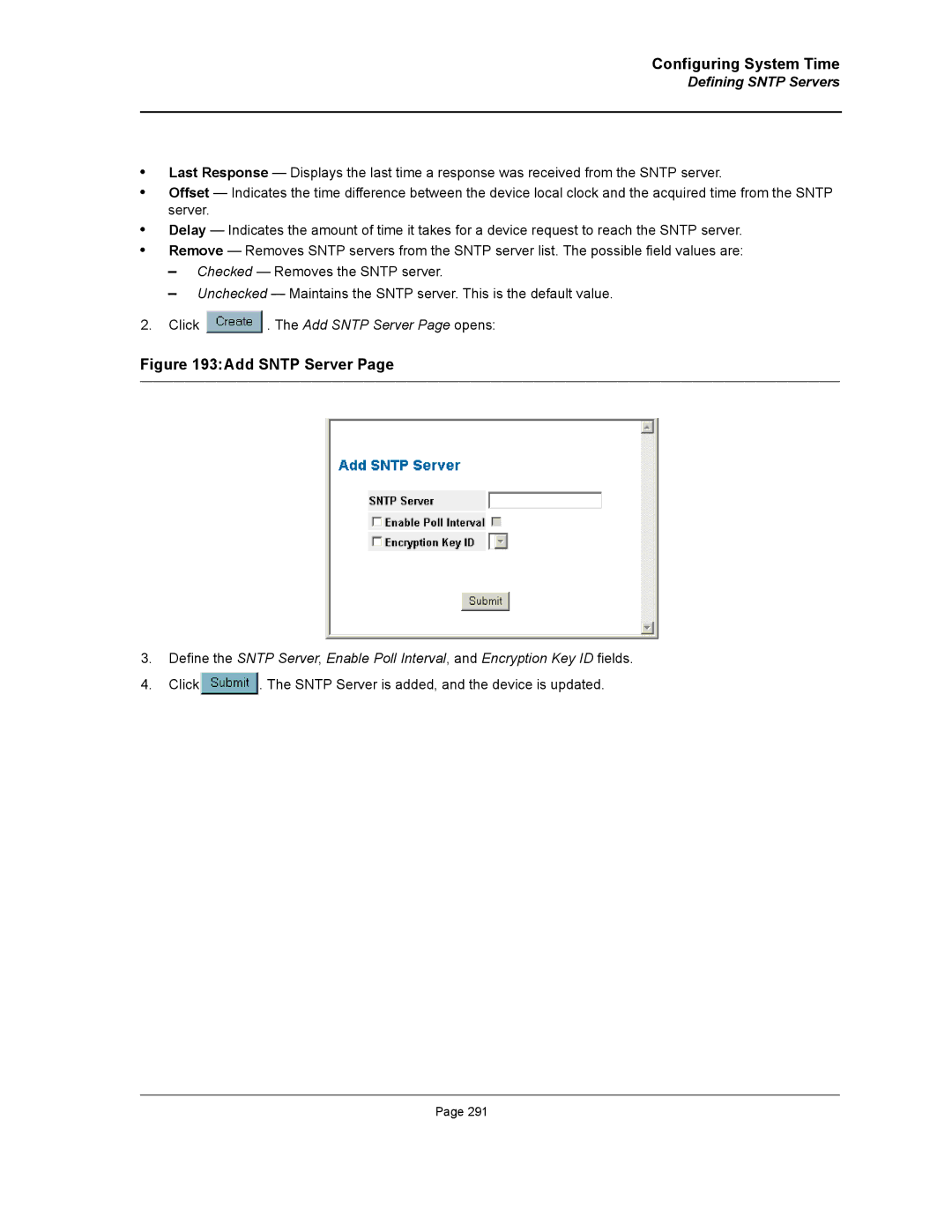 D-Link DWS/DXS-3200 manual Defining Sntp Servers, Click . The Add Sntp Server Page opens 