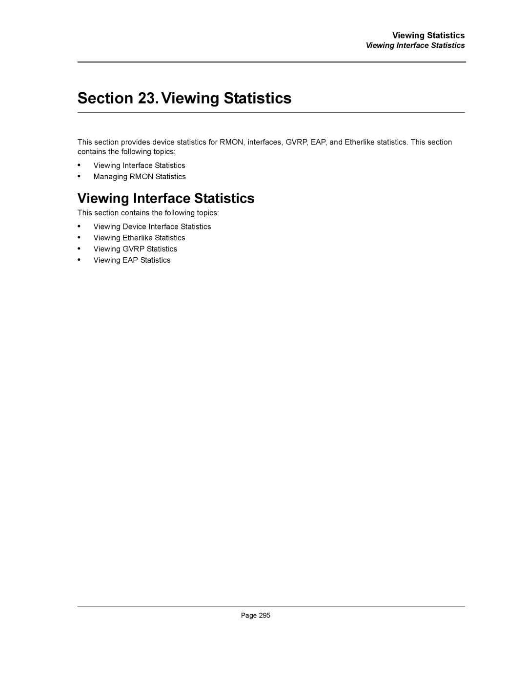 D-Link DWS/DXS-3200 manual Viewing Statistics, Viewing Interface Statistics 