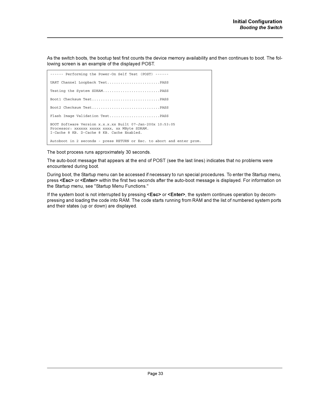 D-Link DWS/DXS-3200 manual Booting the Switch 