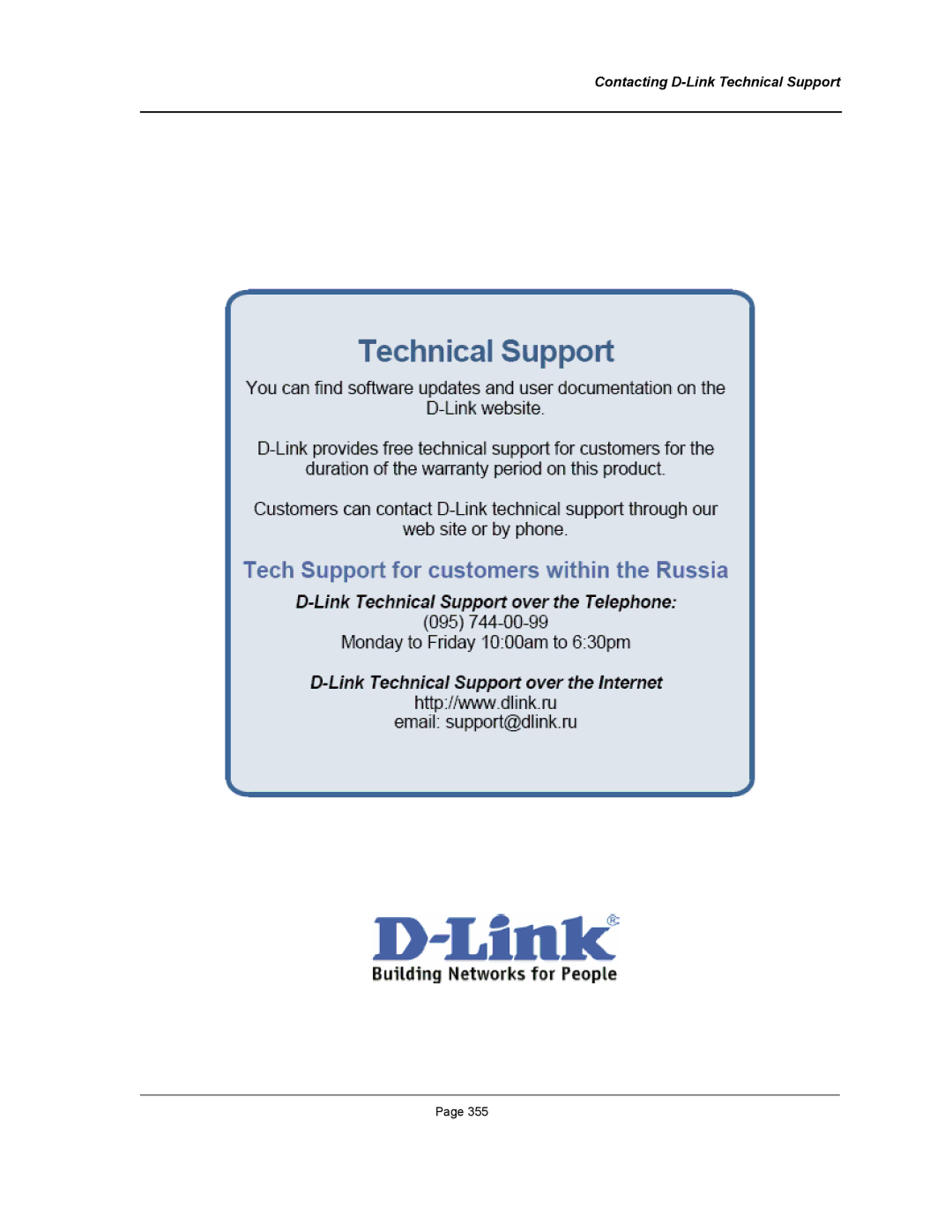 D-Link DWS/DXS-3200 manual Contacting D-Link Technical Support 