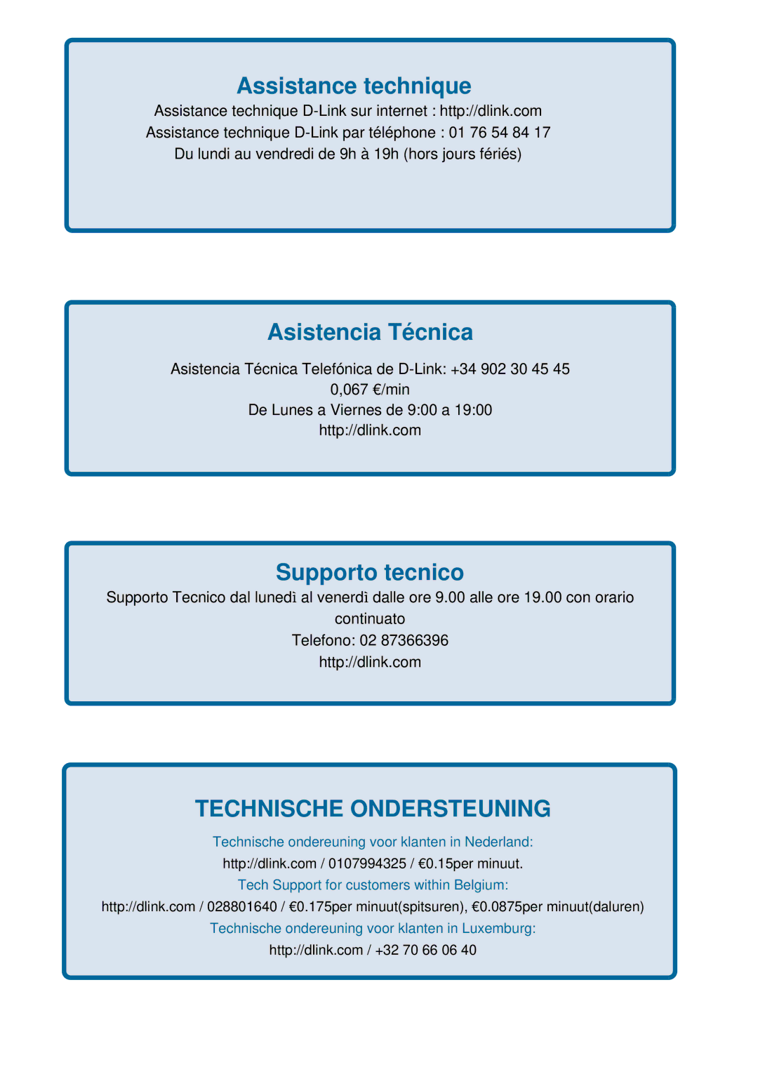 D-Link ethernet managed switch manual Technische Ondersteuning 