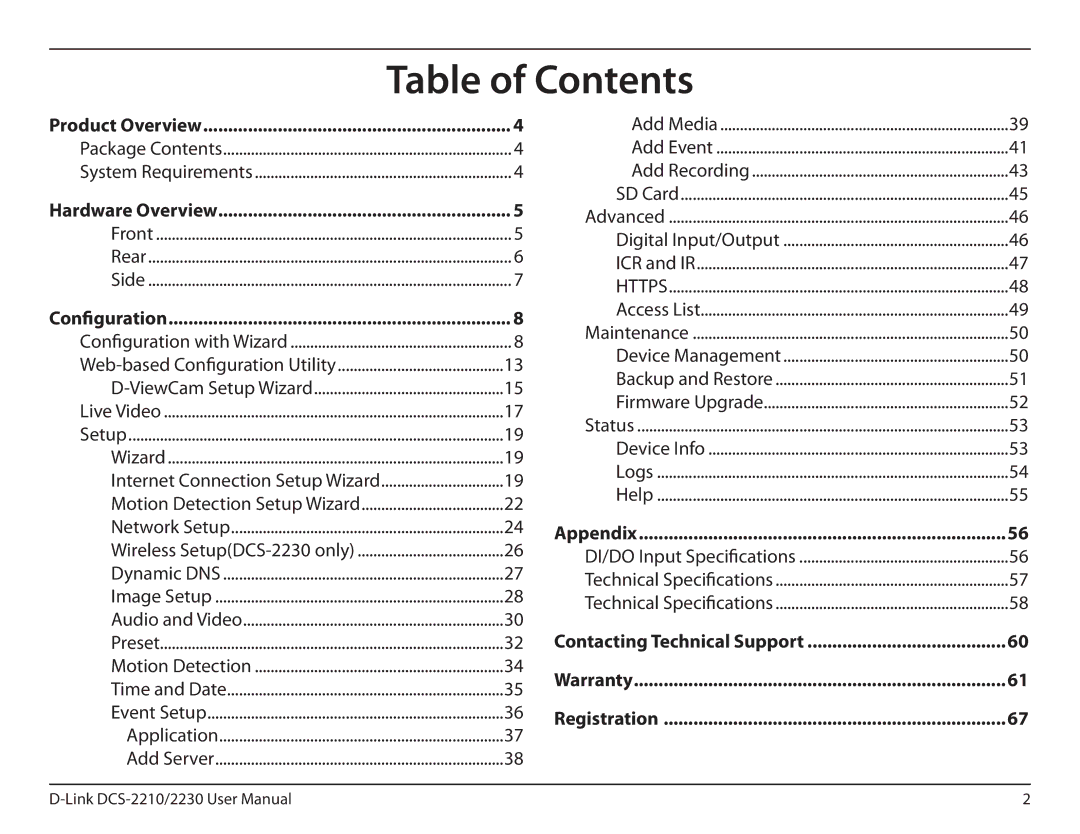 D-Link full hd poe wireless n cube network camera manual Table of Contents 