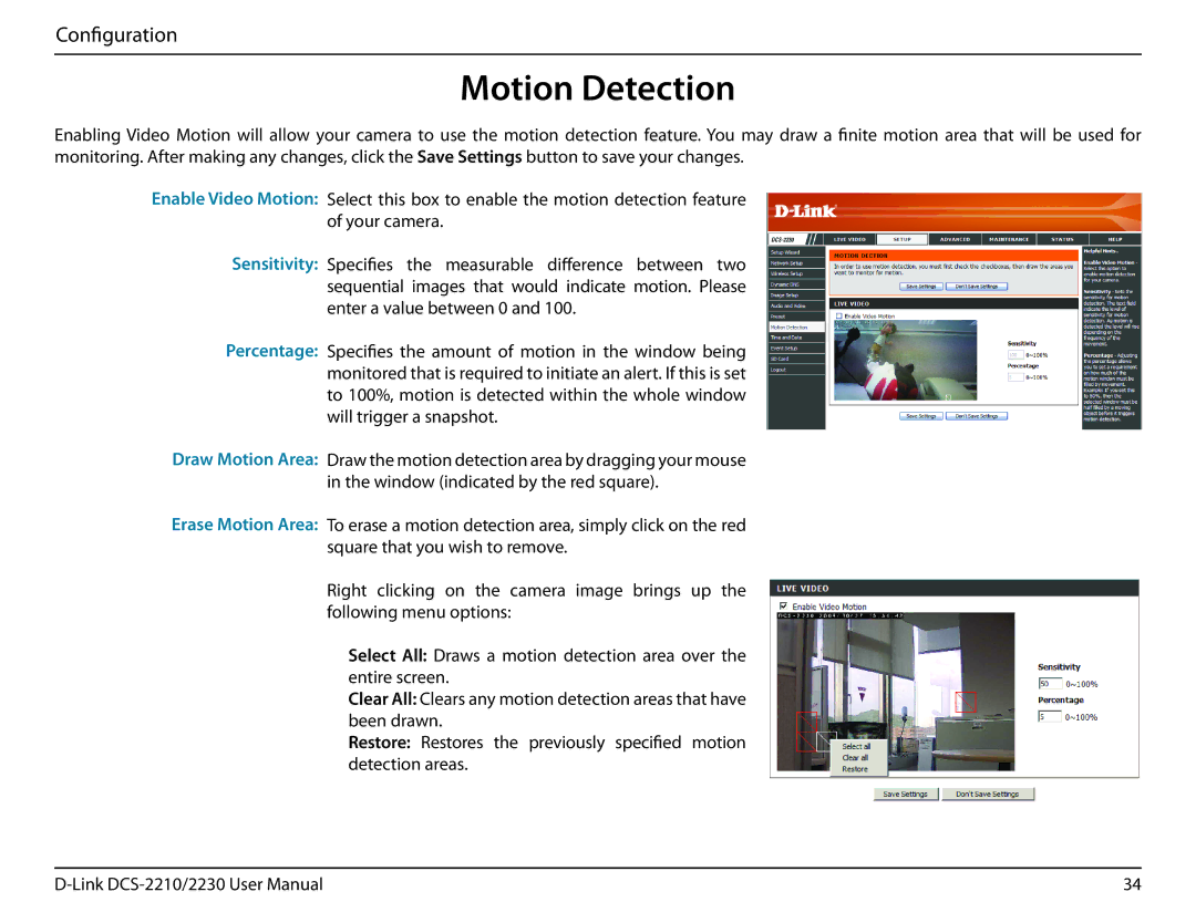 D-Link full hd poe wireless n cube network camera manual Motion Detection 