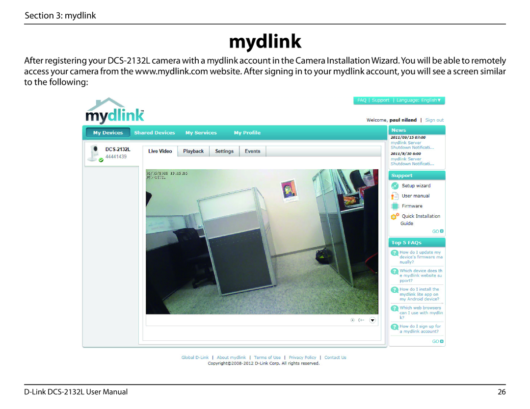 D-Link hd wireless n cube network camera user manual Mydlink 