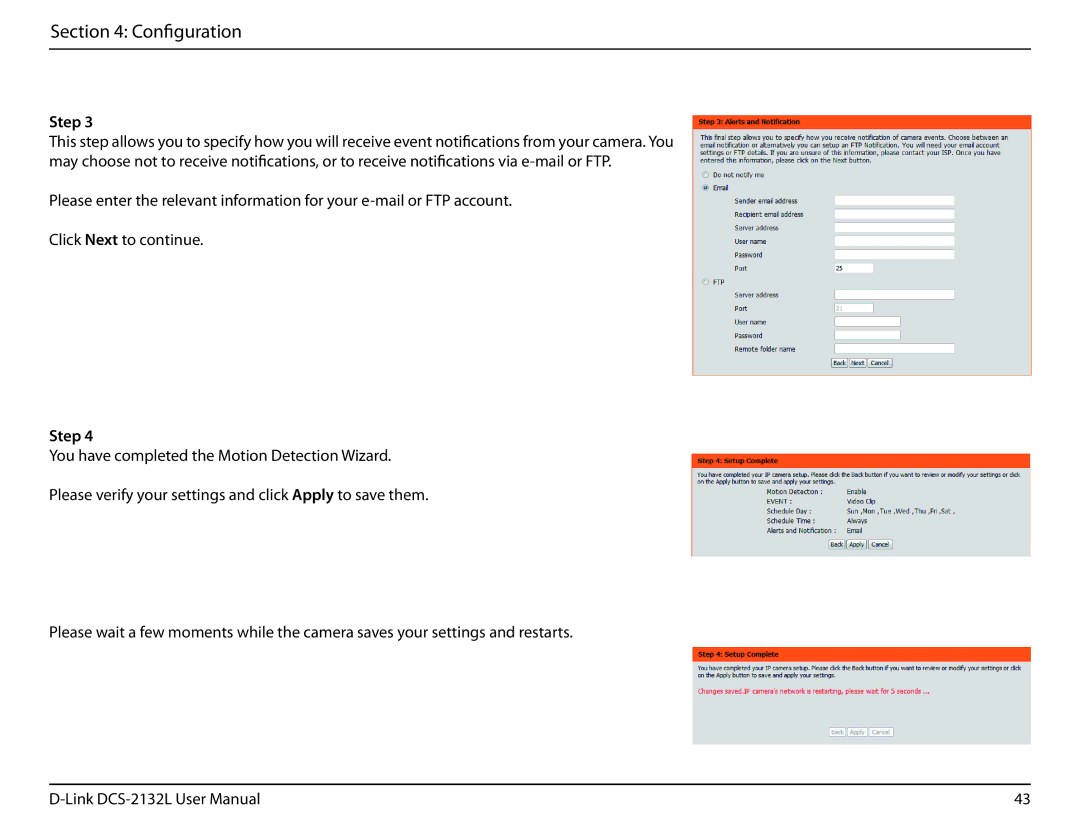 D-Link hd wireless n cube network camera user manual Configuration 