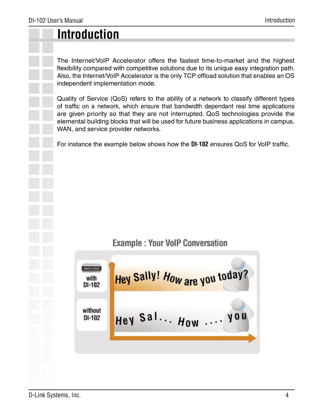 D-Link DI-102, Internet/VoIP Accelerator manual Introduction 