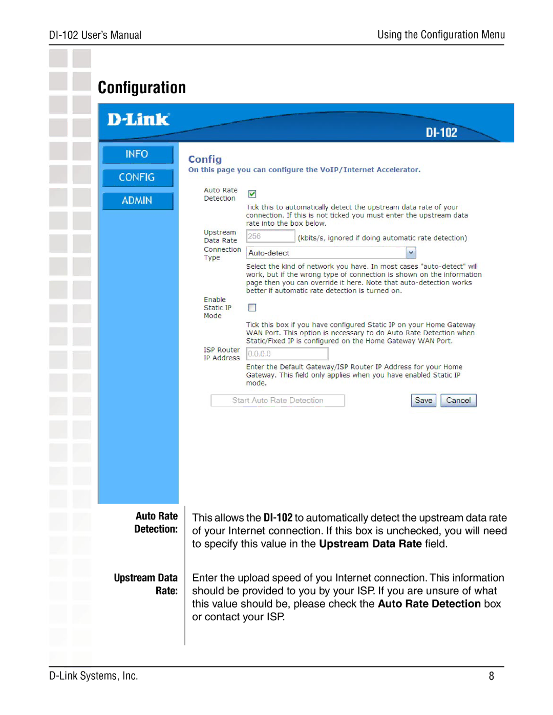 D-Link DI-102, Internet/VoIP Accelerator manual Conﬁguration 