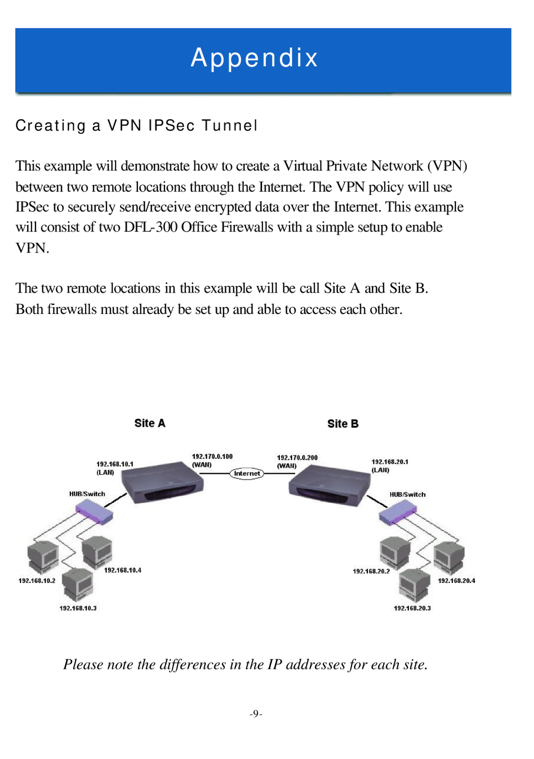 D-Link office firewall manual Appendix 