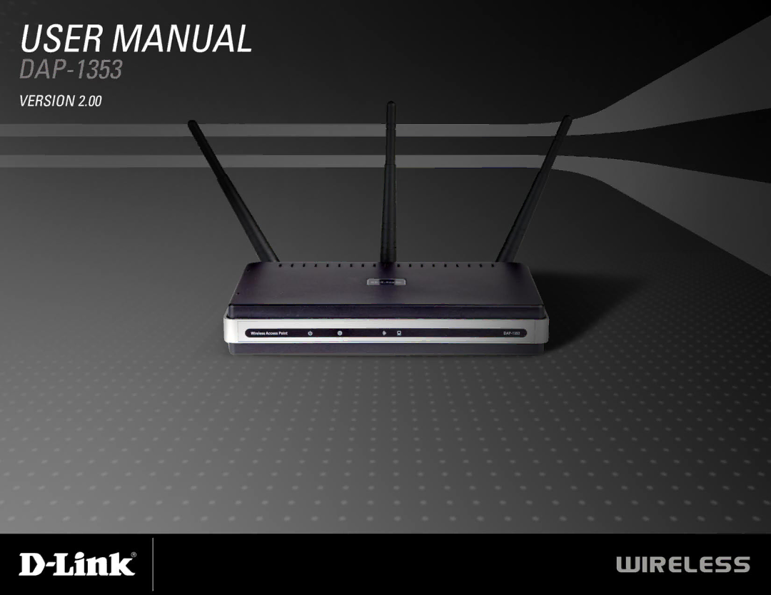 D-Link RangeBooster N 650 Access Point, DAP-1353 manual 