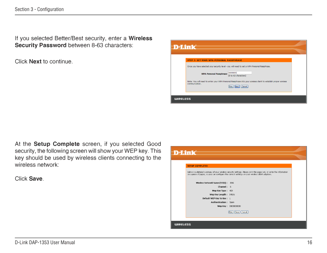 D-Link DAP-1353, RangeBooster N 650 Access Point manual Configuration 