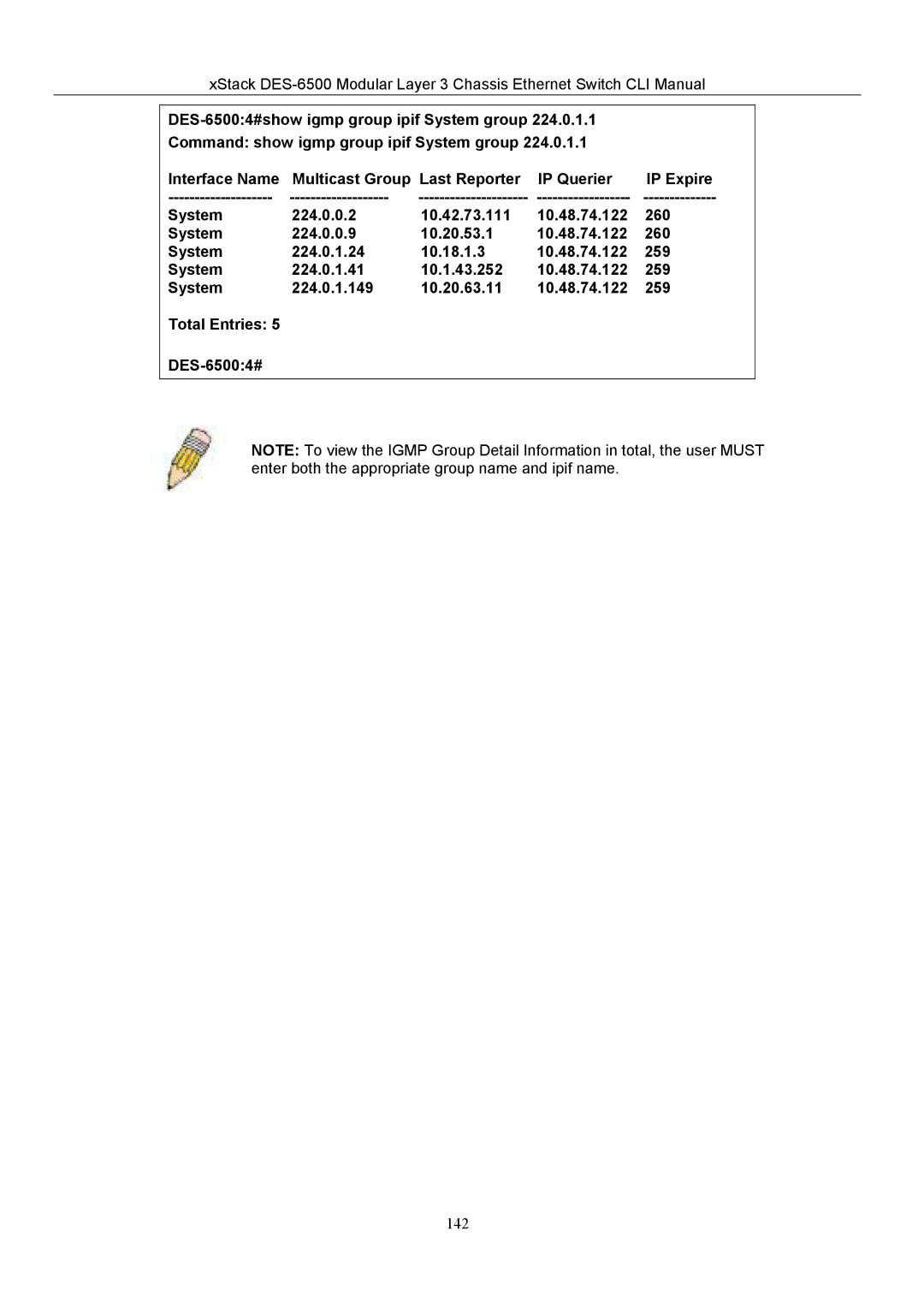 D-Link TM DES-6500 manual 142 