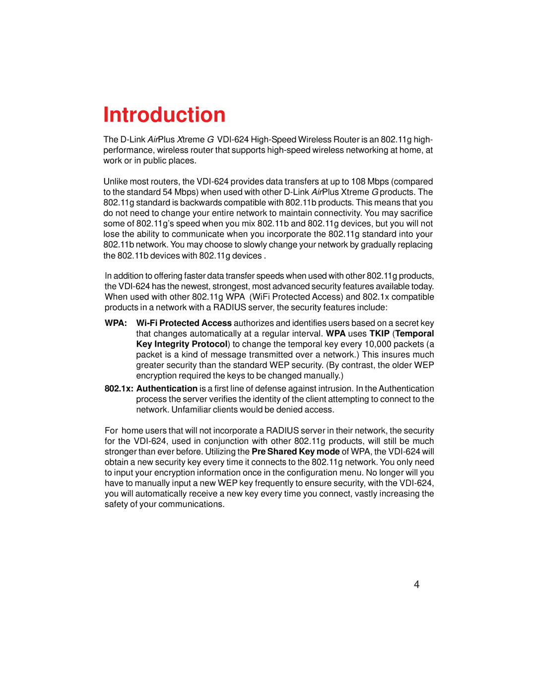 D-Link VDI-624 manual Introduction 