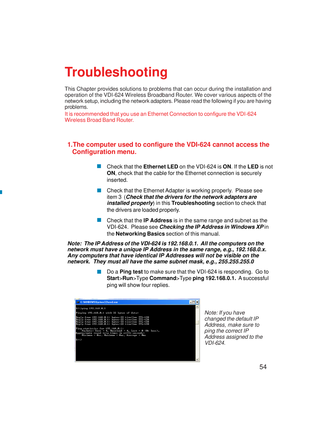 D-Link VDI-624 manual Troubleshooting 