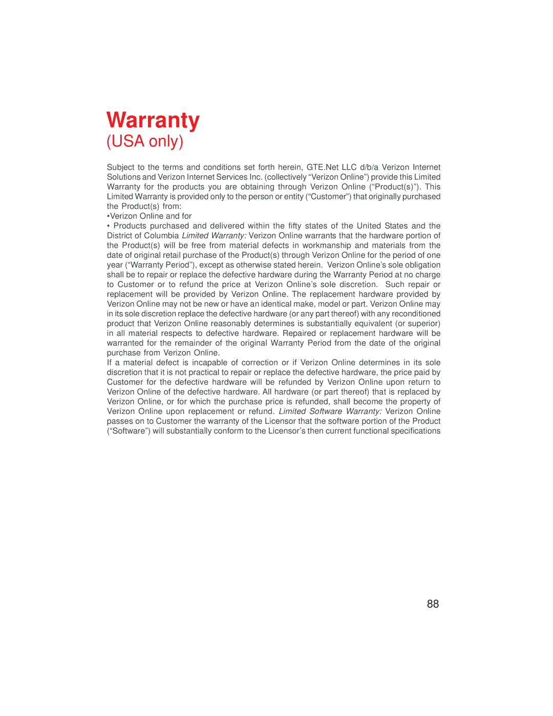 D-Link VDI-624 manual Warranty, USA only 