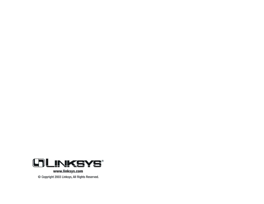 D-Link WAP54G manual Copyright 2003 Linksys, All Rights Reserved 