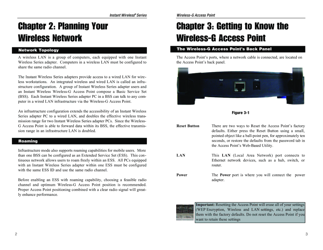 D-Link WAP54G manual Planning Your Wireless Network, Getting to Know the Wireless-G Access Point, Network Topology, Roaming 