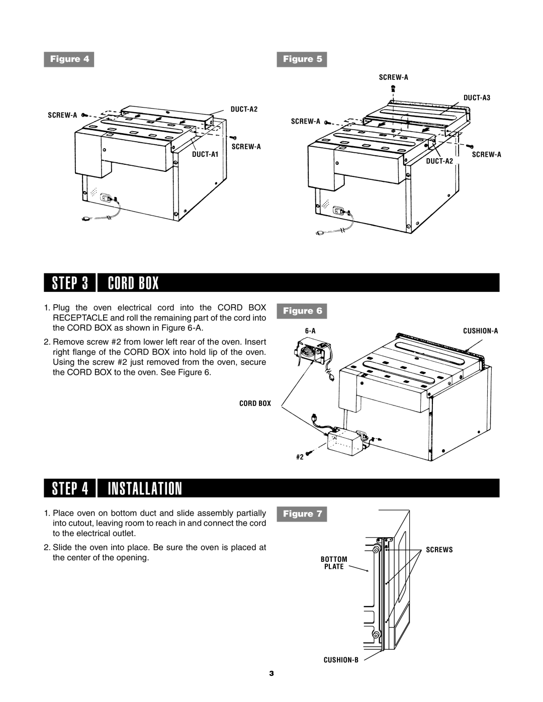 Dacor AOCTK27 installation instructions Cord BOX, Installation 