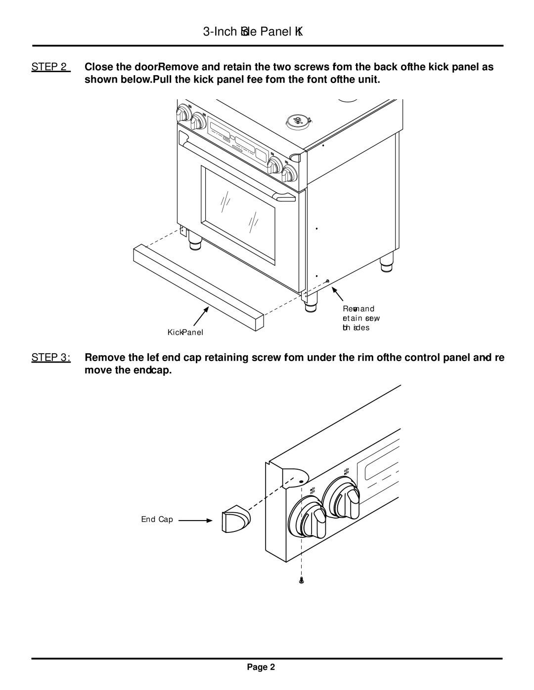 Dacor ER30DSRSCH installation instructions Inch Side Panel Kit 