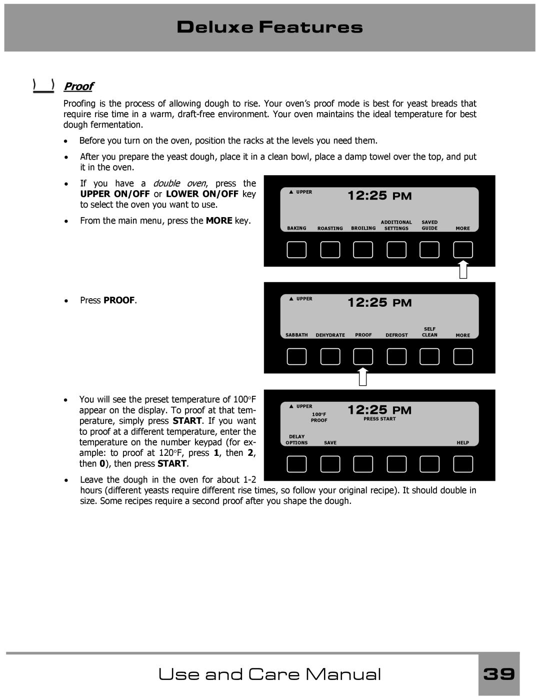 Dacor Wall Oven manual Proof 