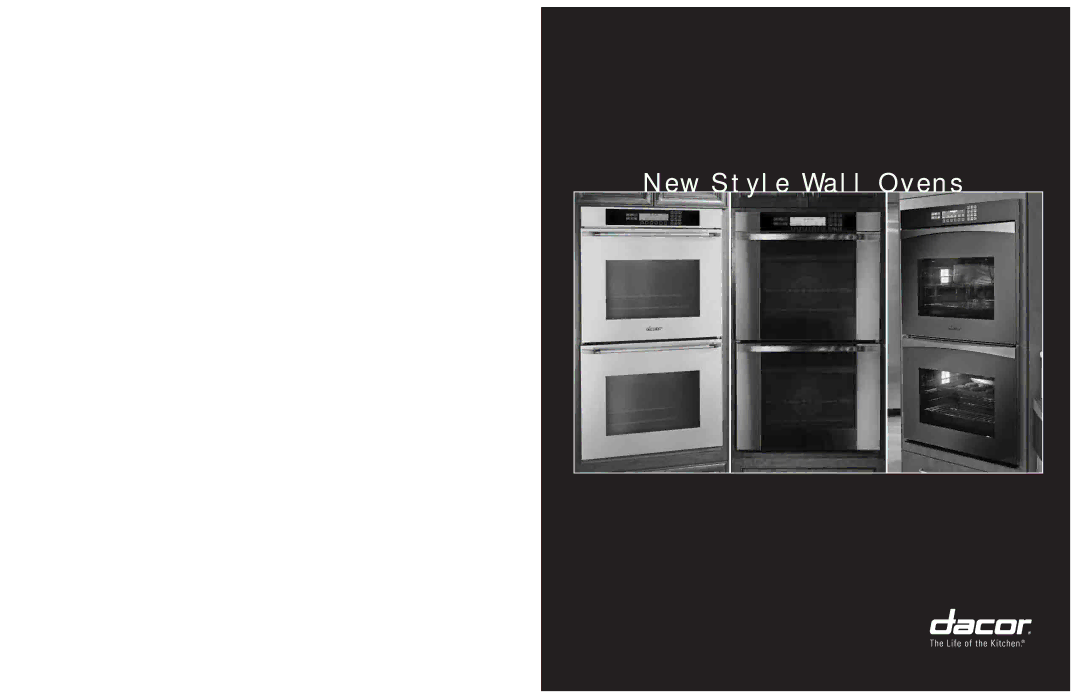 Dacor manual New Style Wall Ovens 