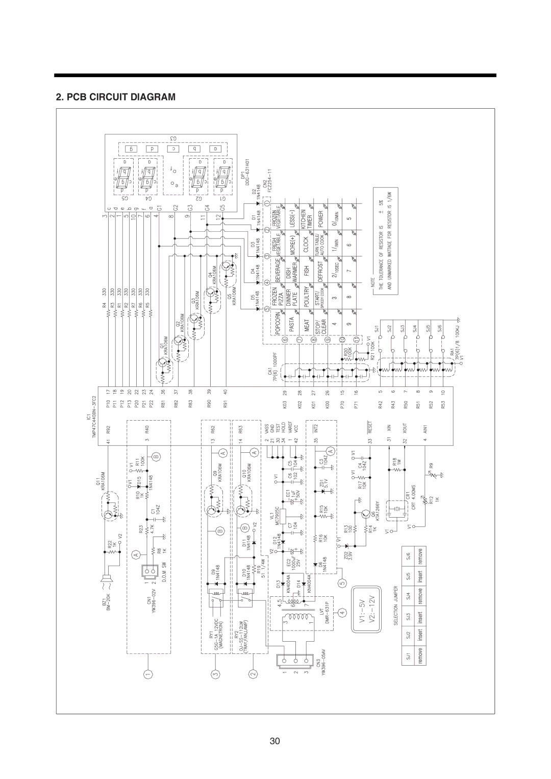 Daewoo 181GOA0A manual PCB Circuit Diagram 