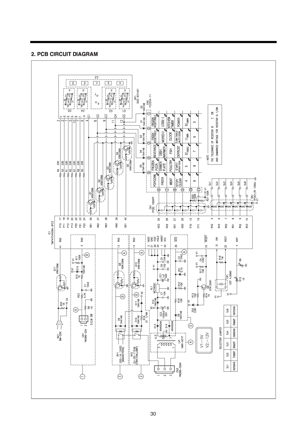 Daewoo 181GOA0A manual Pcb Circuit Diagram 