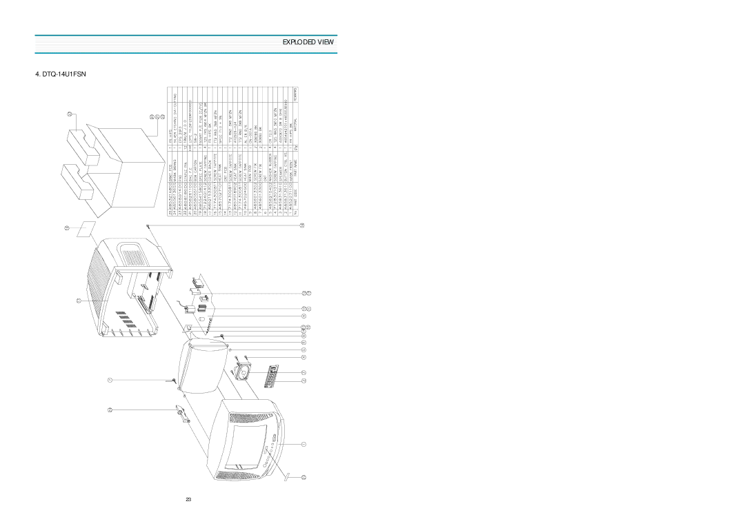 Daewoo 20V3FSN DTQ-14U1FSN, 20V4FSN DTQ-14V3FSN, 20V1FSN DTQ-14V5FSN, 20U1FSN DTQ-14V1FSPN, 20V4FCN DTQ-14V1FSN, 20U1FSPN 