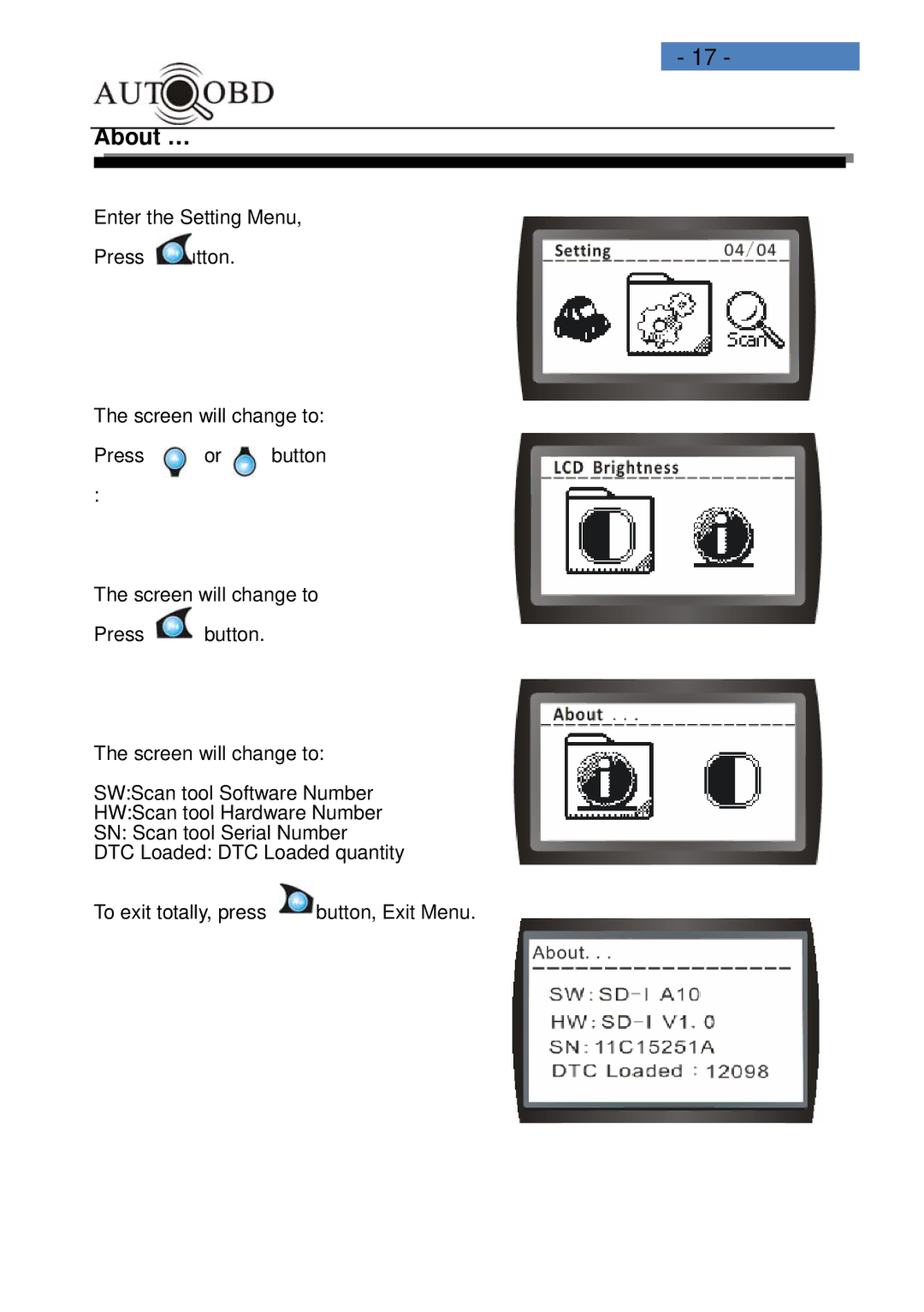 Daewoo AD100 user manual About … 