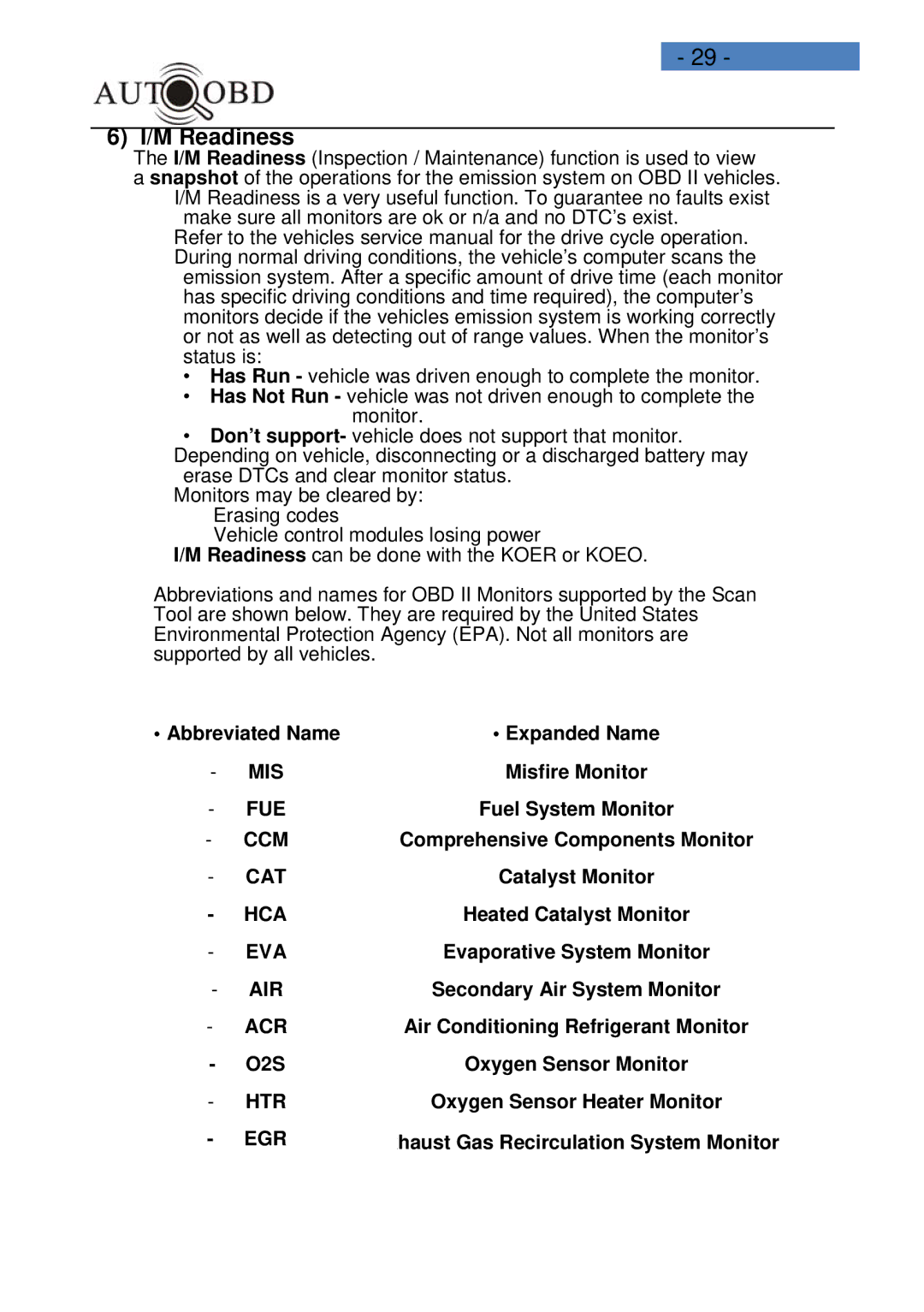 Daewoo AD100 user manual M Readiness 