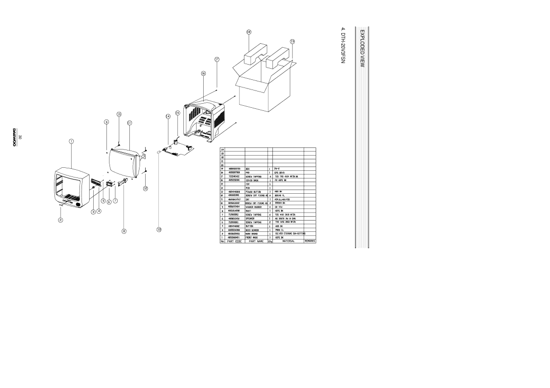 Daewoo DTH-14/20V3FSN, Color Television, DTH-14/20V4FSN, DTH-14/20V1FSN manual DTH-20V3FSN 