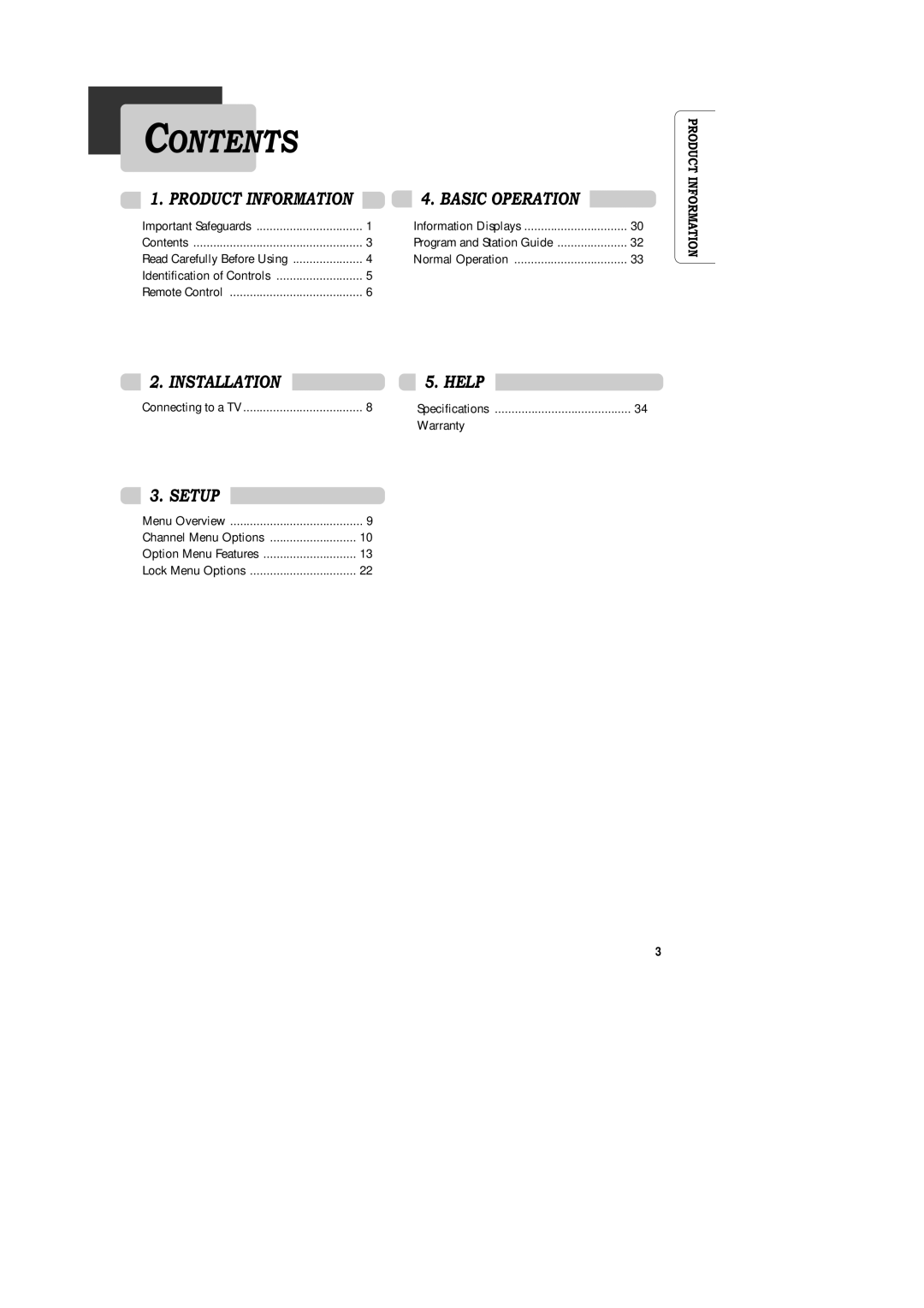 Daewoo DAC-100, DAC-300, DAC-200 owner manual Contents 