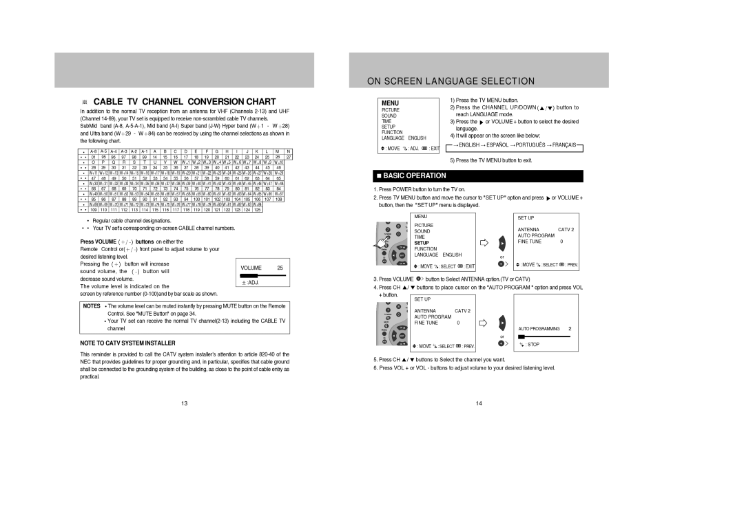 Daewoo DDQ-9H1SC owner manual Menu, Press Volume 